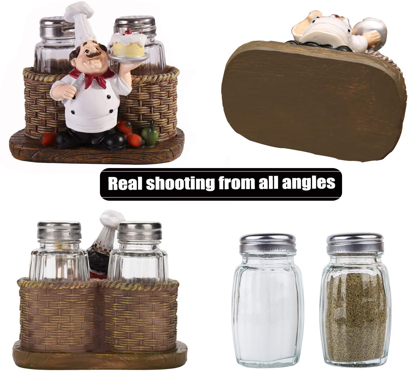 Blessed Family glass spice jars holder offers clear visibility for spices.