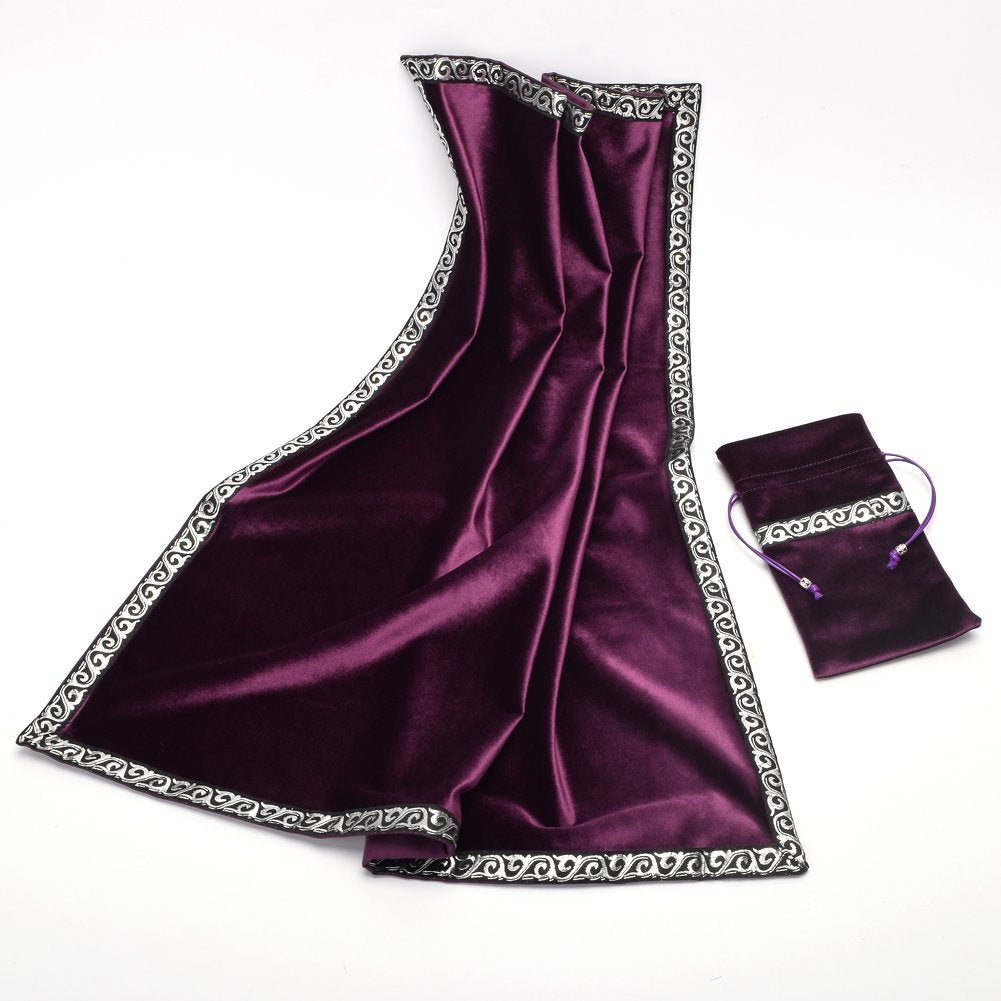 Blessume tarot pouch purple drawstring keeps cards secure during divination.