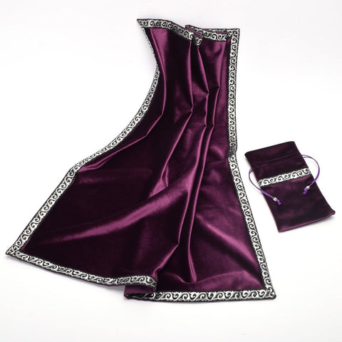Blessume tarot pouch purple drawstring keeps cards secure during divination.