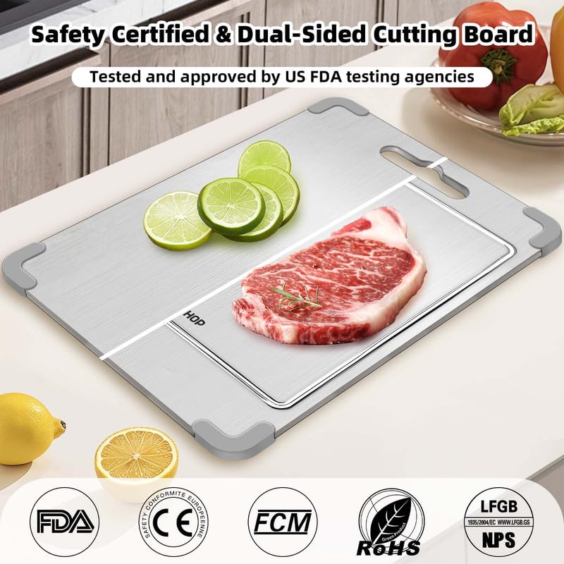 Blfichop cutting board features anti-slip corner pads for steady chopping