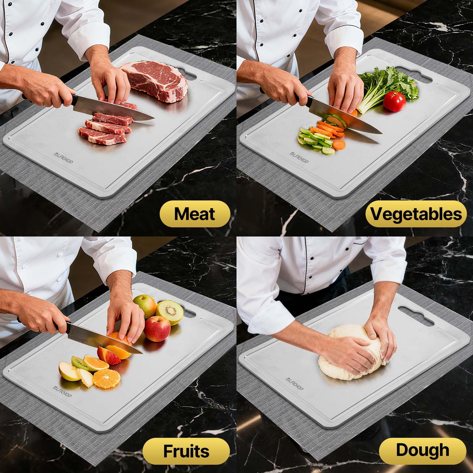 Blfichop titanium board dishwasher safe and easy to clean.