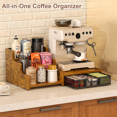 Bliesosfud K-Cup drawer holds 28 to 34 pods for quick flavor selection