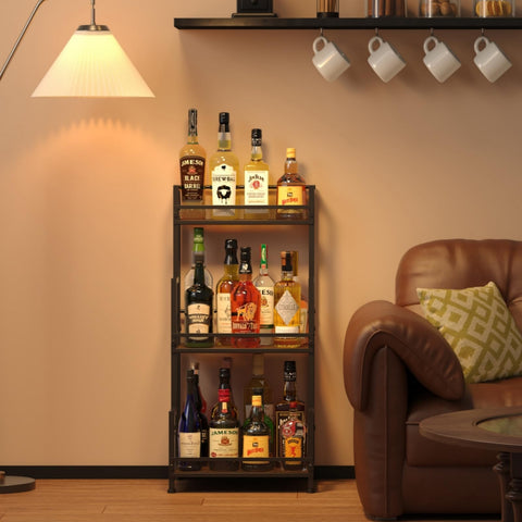 Bliesosfud trapezoid stand stepped display for organized bottle visibility.