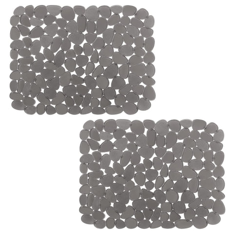 Bligli Pebble Sink Mat with pebble design protecting sink surface.