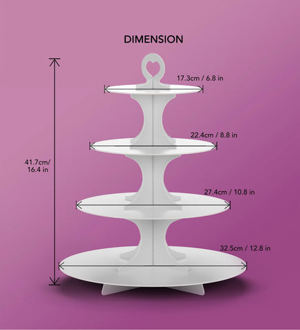 Blissur easy-assembly cupcake tower saves time during setup.