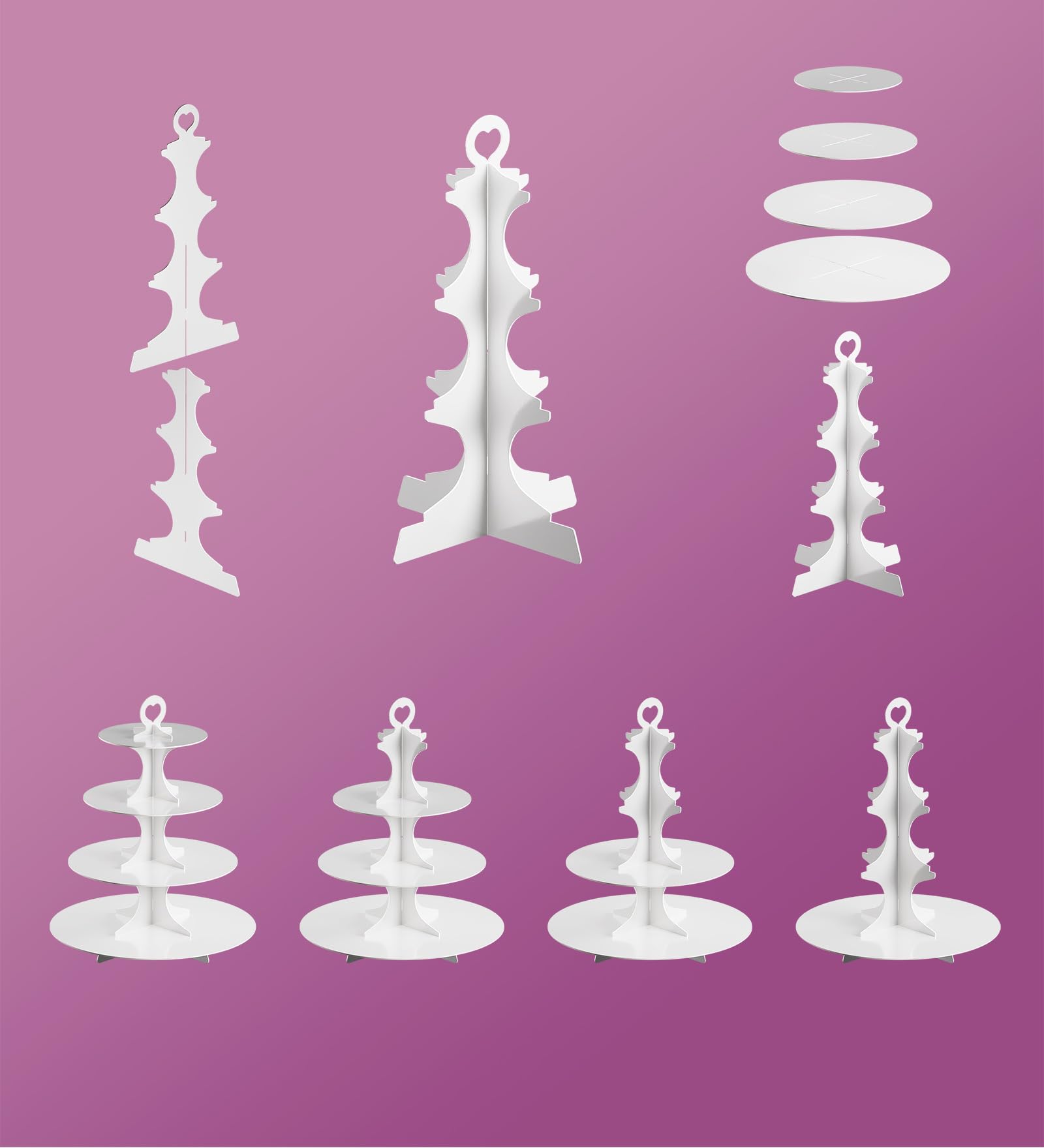 Blissur reusable white stand complements any decor style.