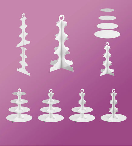 Blissur reusable white stand complements any decor style.