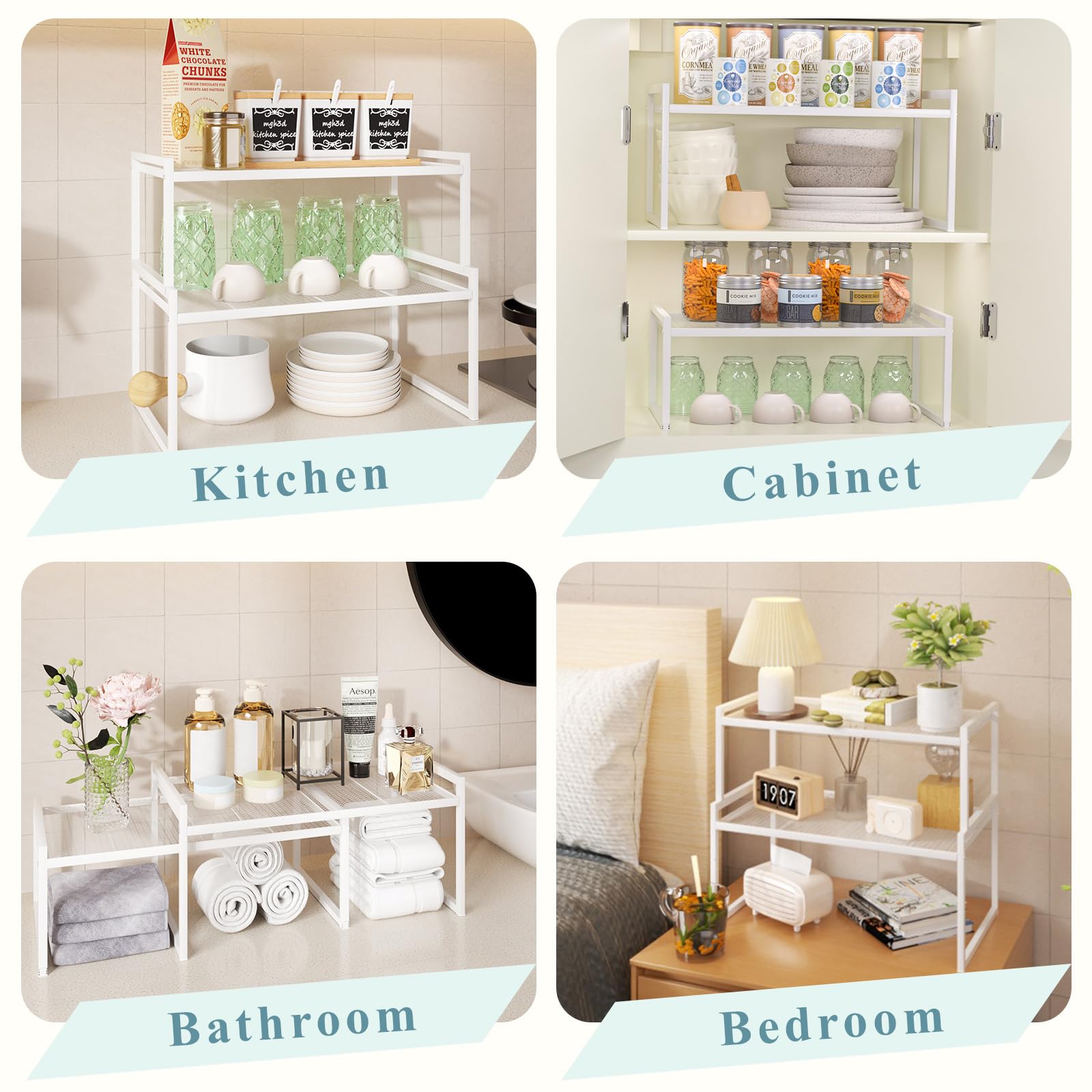 BlisXybion versatile shelves suit dining, bedroom, and bathroom needs.