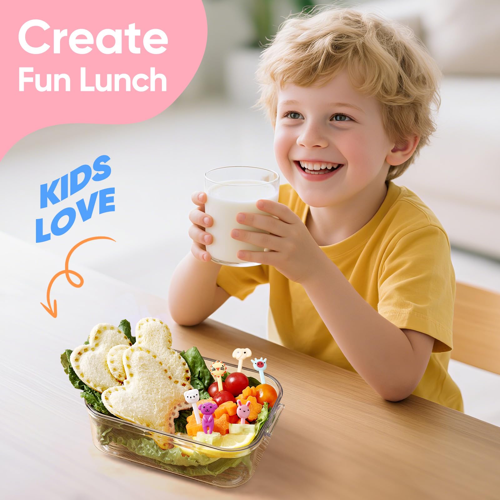 Blithcreav veggie and fruit cutters spark creative lunch ideas.