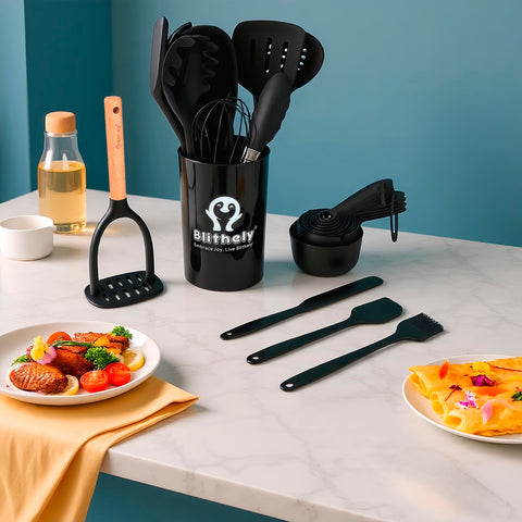 Blithely heat-resistant spatulas safe for nonstick cookware.