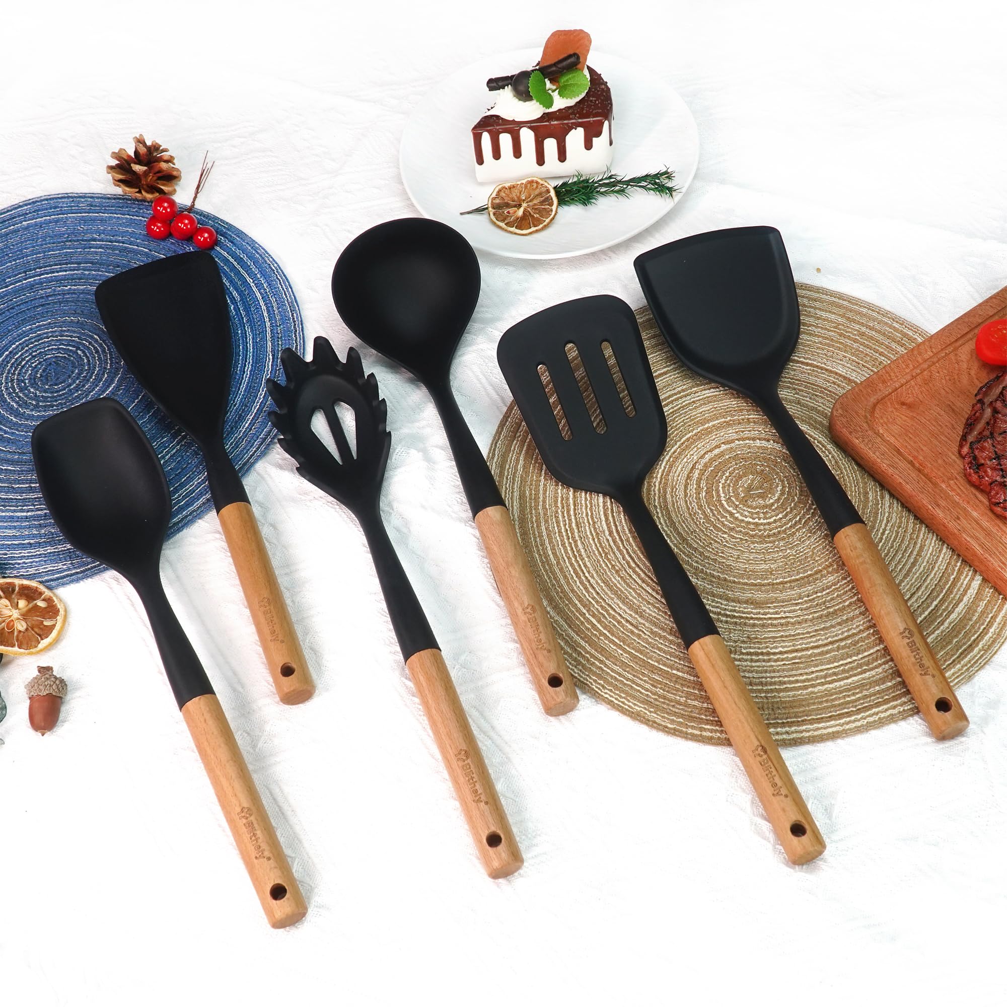 Blithely potato masher: durable silicone masher for smooth mashed potatoes.