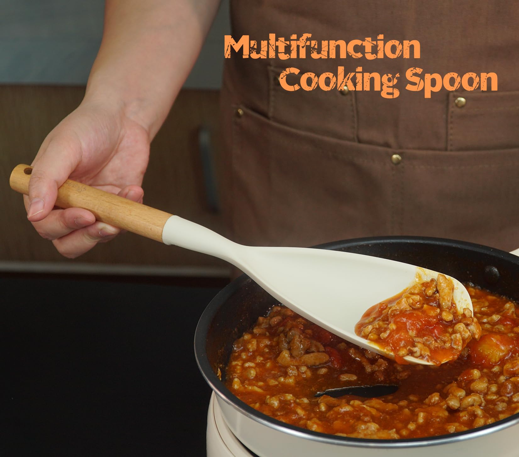 Blithely cooking spoon ideal for sauces and sautéing at home.