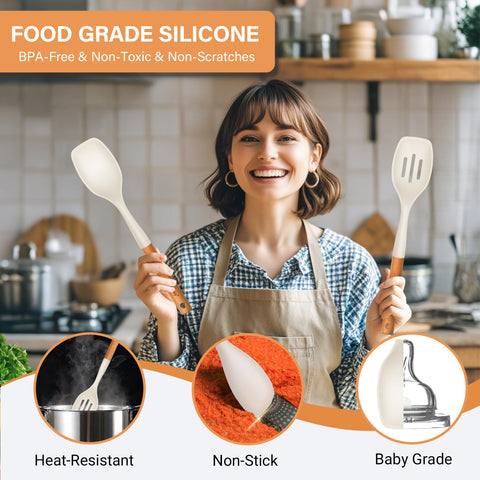 Blithely silicone spoon withstands 480°F for high-heat tasks.