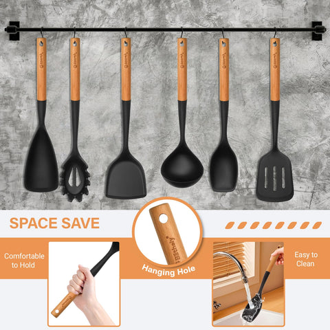 Blithely cooking spoon versatile for mixing and stirring.