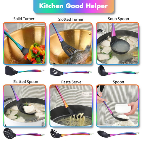Blithely ladle offering smooth pouring for soups