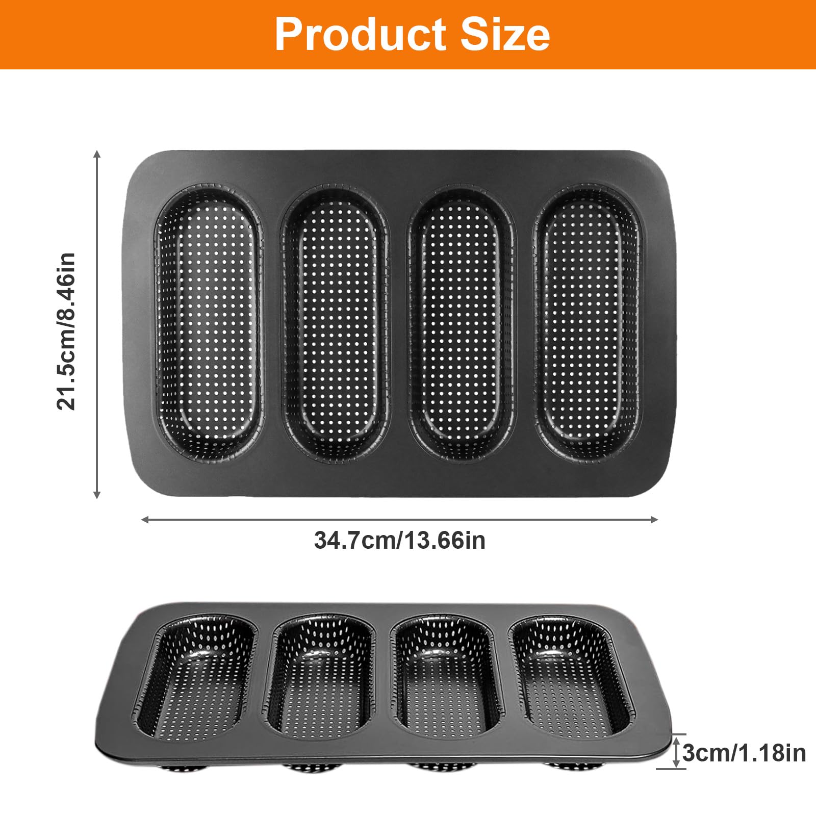 BLLREMIPSUR baking pan non-stick surface for smooth loaf release