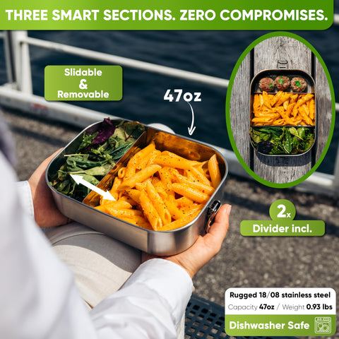Blockhütte leak-proof seal demonstrates secure containment for on-the-go meals.