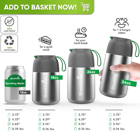 Blockhuette insulated stainless steel container highlights heat retention
