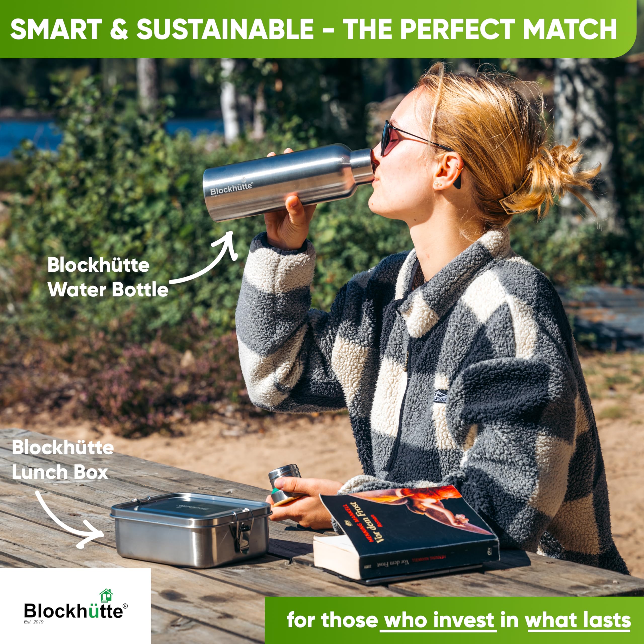 Blockhuette sleek, modern thermos design for adults and kids