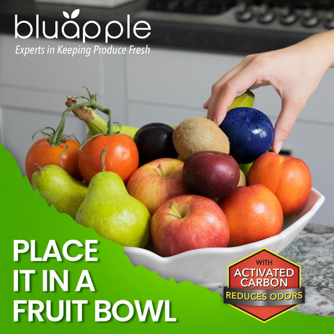 BluApple fresh produce in fridge, experience extended flavor and texture.