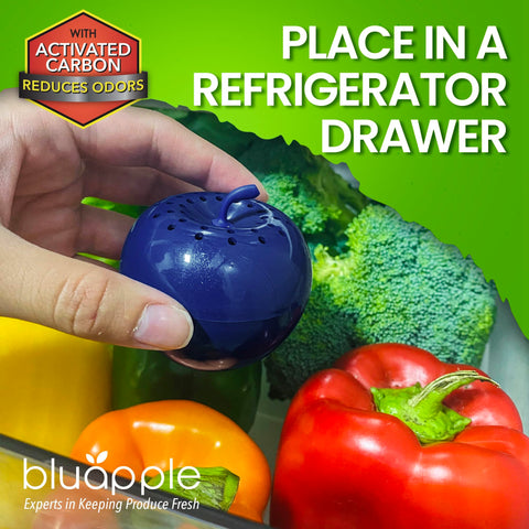 BluApple packets 90-day life span, easy swap for sustained freshness.