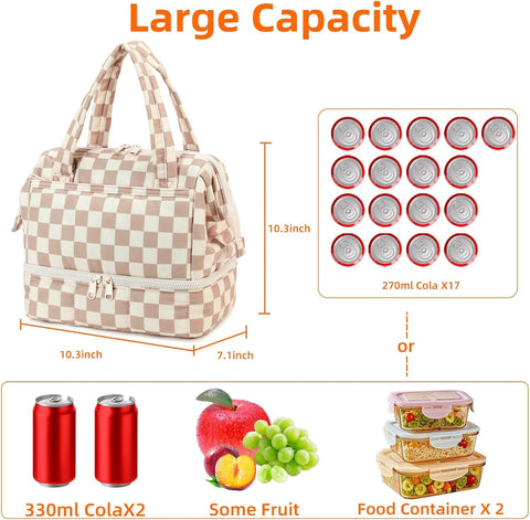 Bluboon insulated quilted material preserves temperature for longer meals.