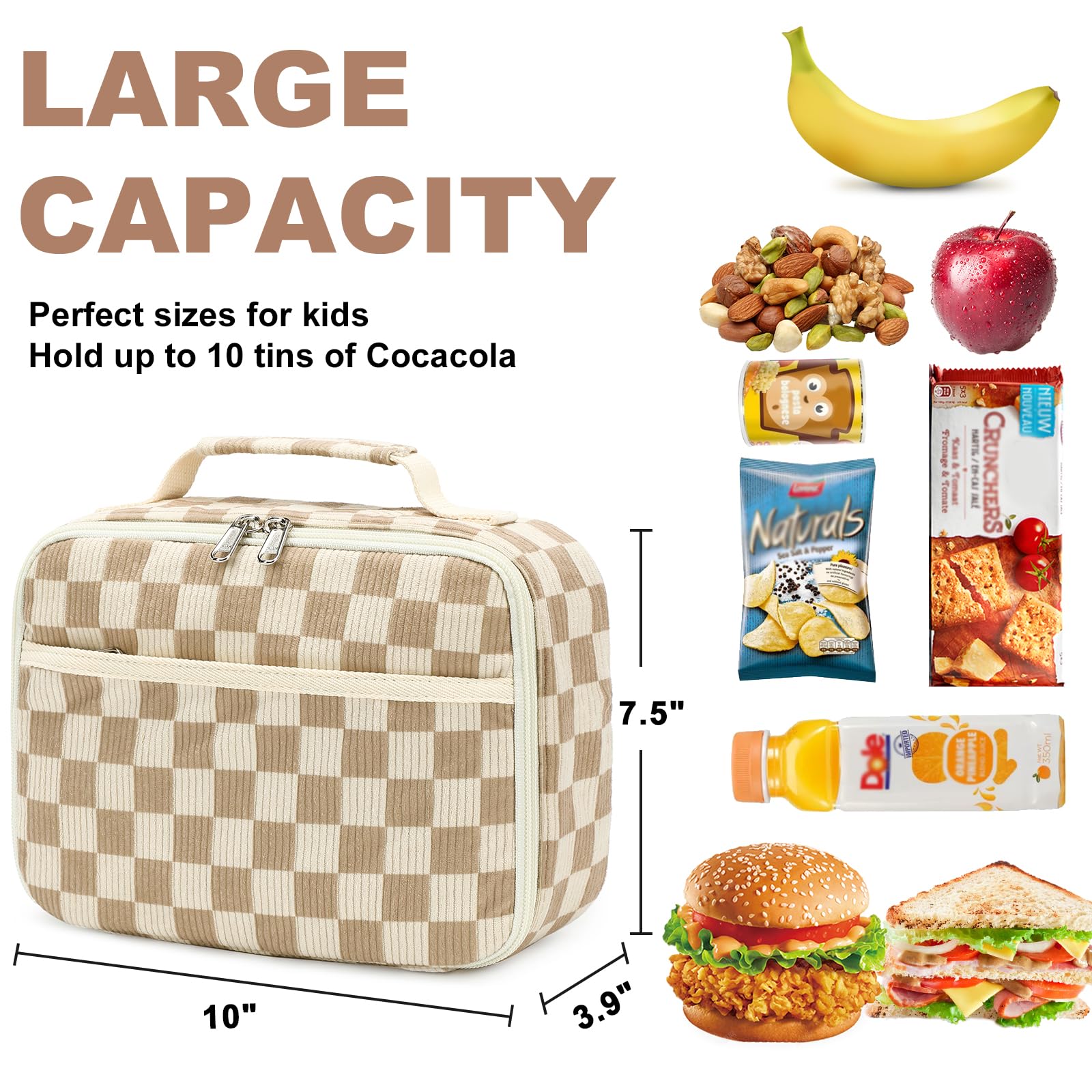 Bluboon lunch bag insulated interior keeps meals fresh for hours.