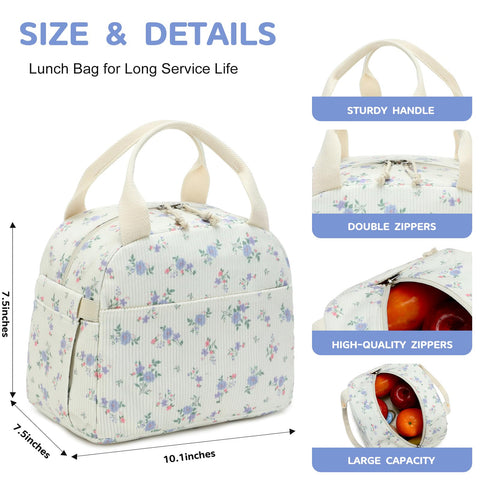 Bluboon lunch bag durable zippers for reliable daily use.