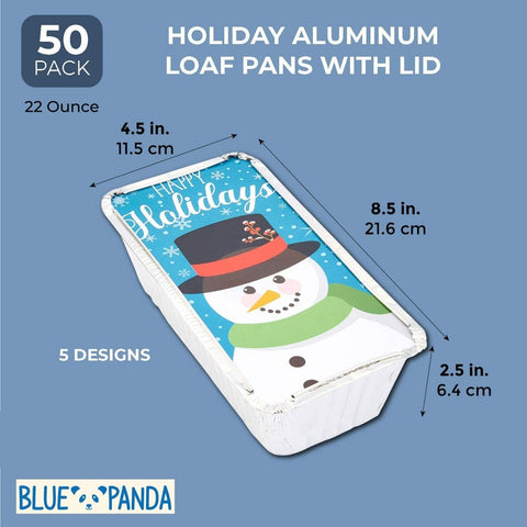 Blue Panda bulk foil pans with lids ideal for holiday events.