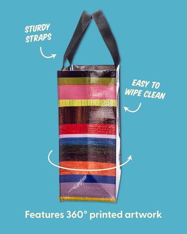 Blue Q Handy Tote stain-resistant surface for easy cleaning after use.