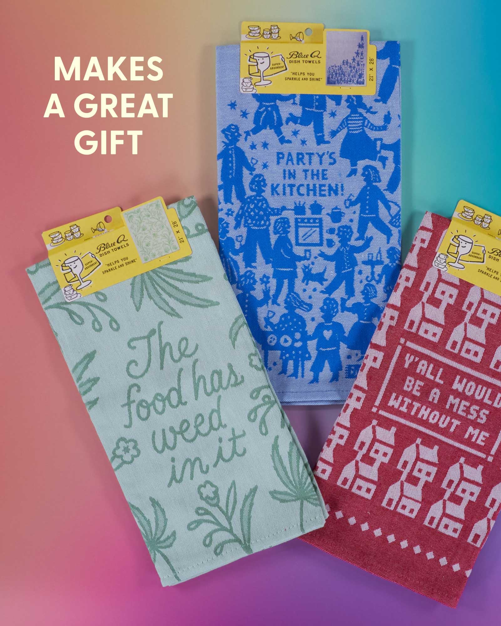 Blue Q Made from Scratch towel, gift-ready, adds personality to any kitchen.