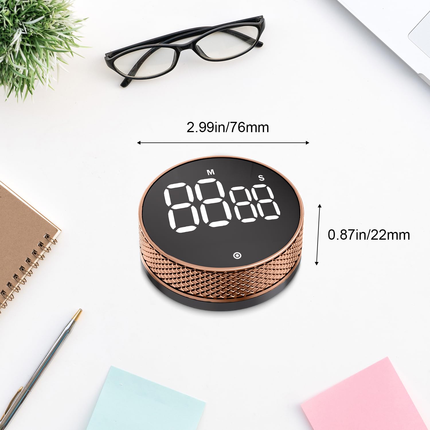 Blue Snail Kitchen Timer dial operation for precise one-handed timing.