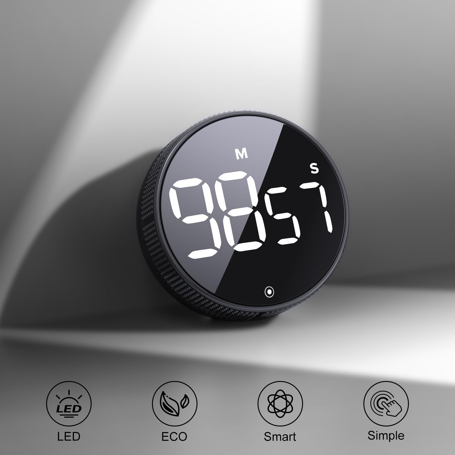 Blue Snail timer with magnet back for hands-free placement