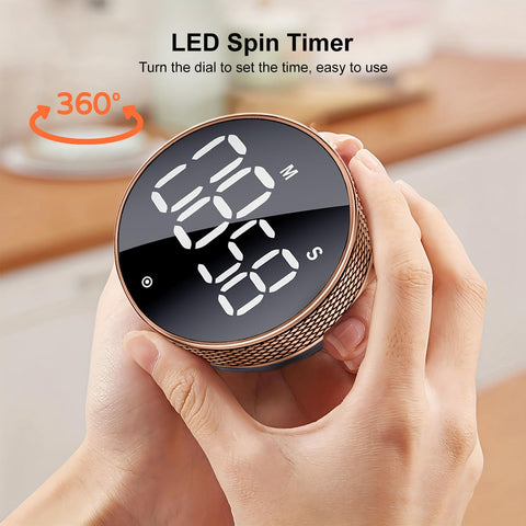 Blue Snail Kitchen Timer in Rose Gold finish adds a decorative touch at home or class.