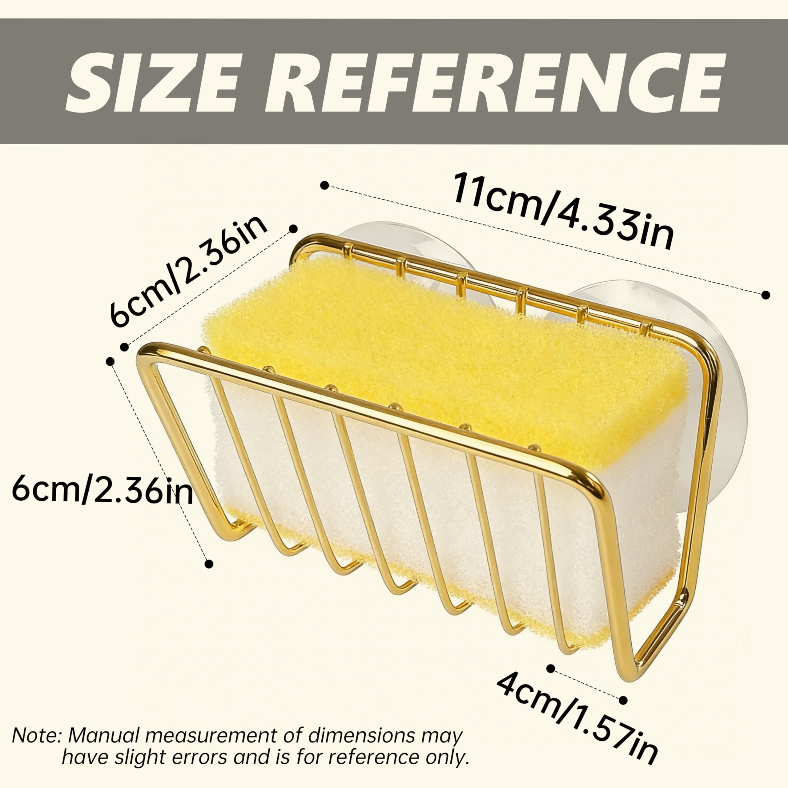 Blueden sponge holder with strong suction cups provides secure, moveable storage.