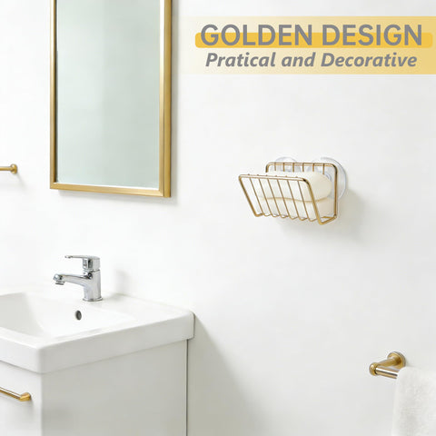 Blueden wall-mounted soap holder keeps soap bars dry and ready to use.