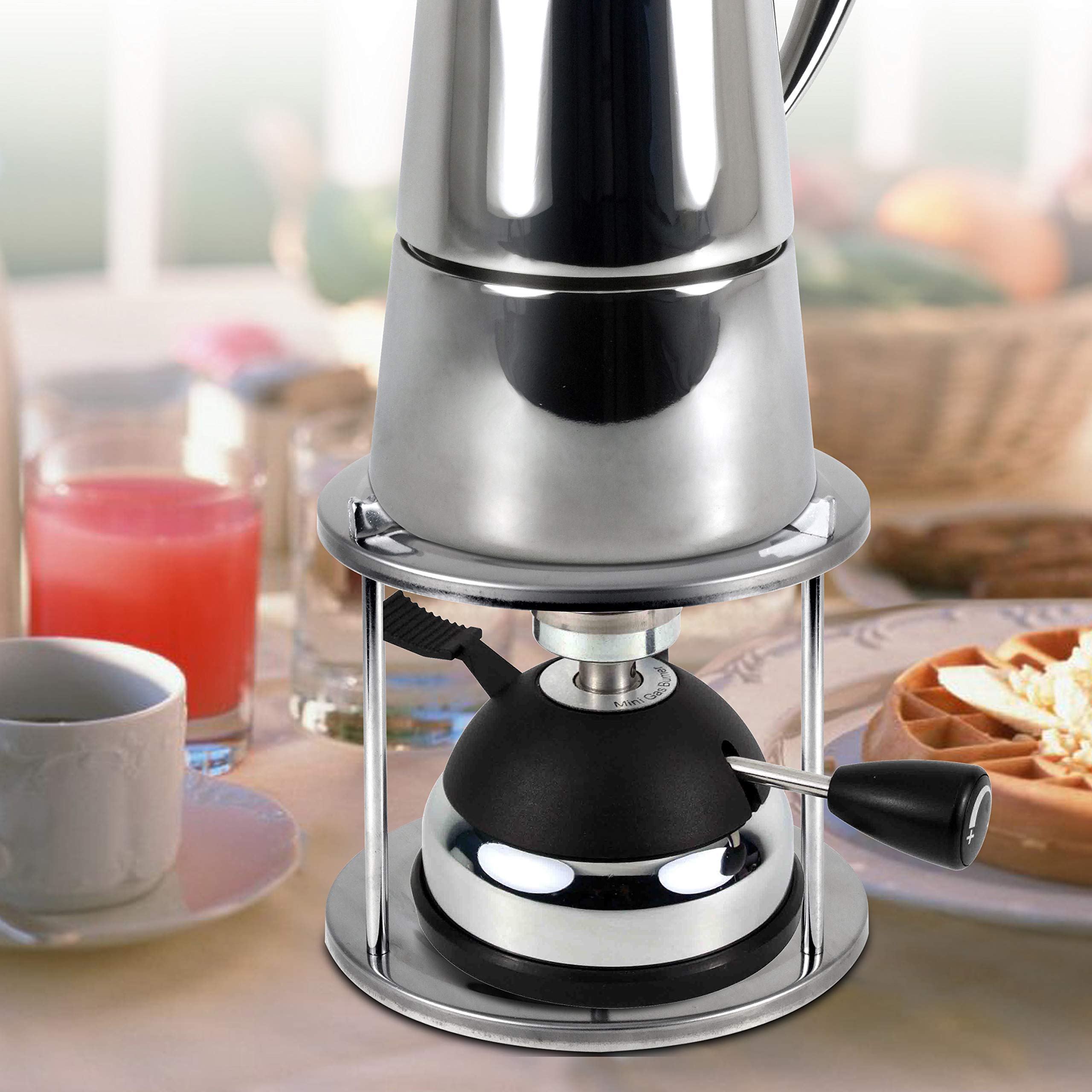 BlueFire compact stove stands 4.3 inches high for fit checks.