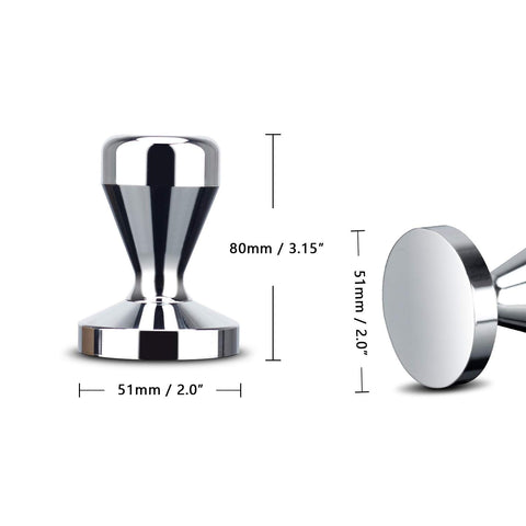 BlueSnail tamper with 51mm base and 80mm height for 51mm portafilters