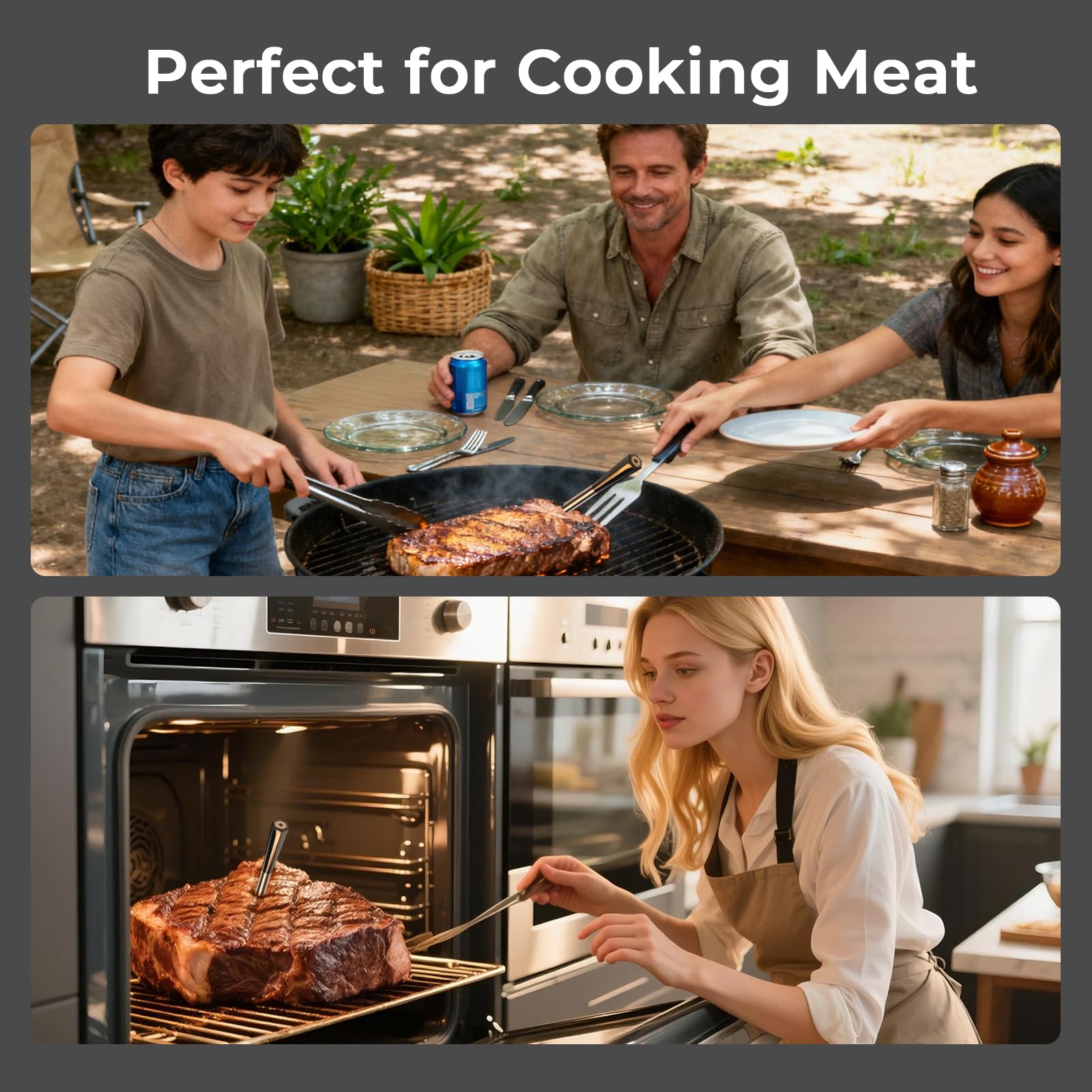 BlueSwan dishwasher-safe probe with quick charge for busy cooks.