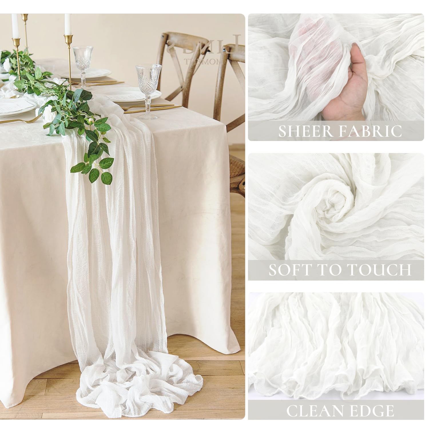 BLUETOP cheesecloth texture close-up showing airy gauze fabric