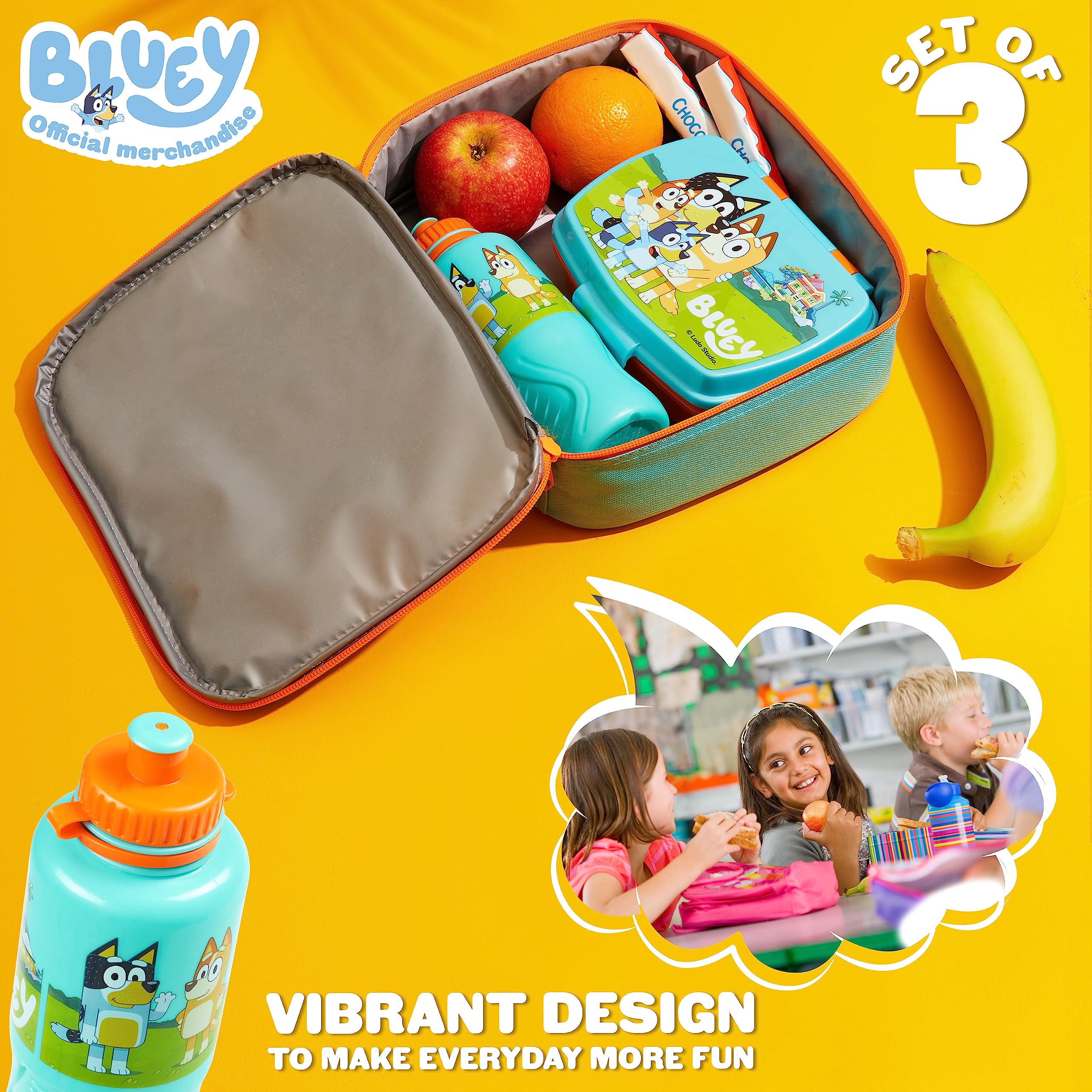 Bluey official design adds fun appeal to kids' mealtime.