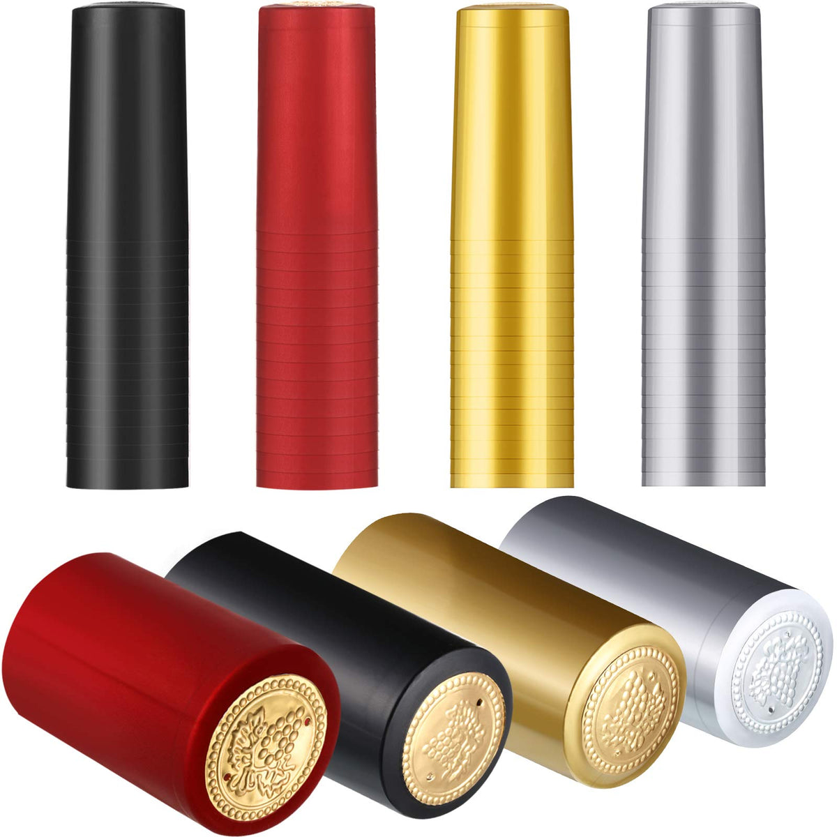 Blulu wine sealer caps in black show a sleek bottle finish for gifting.