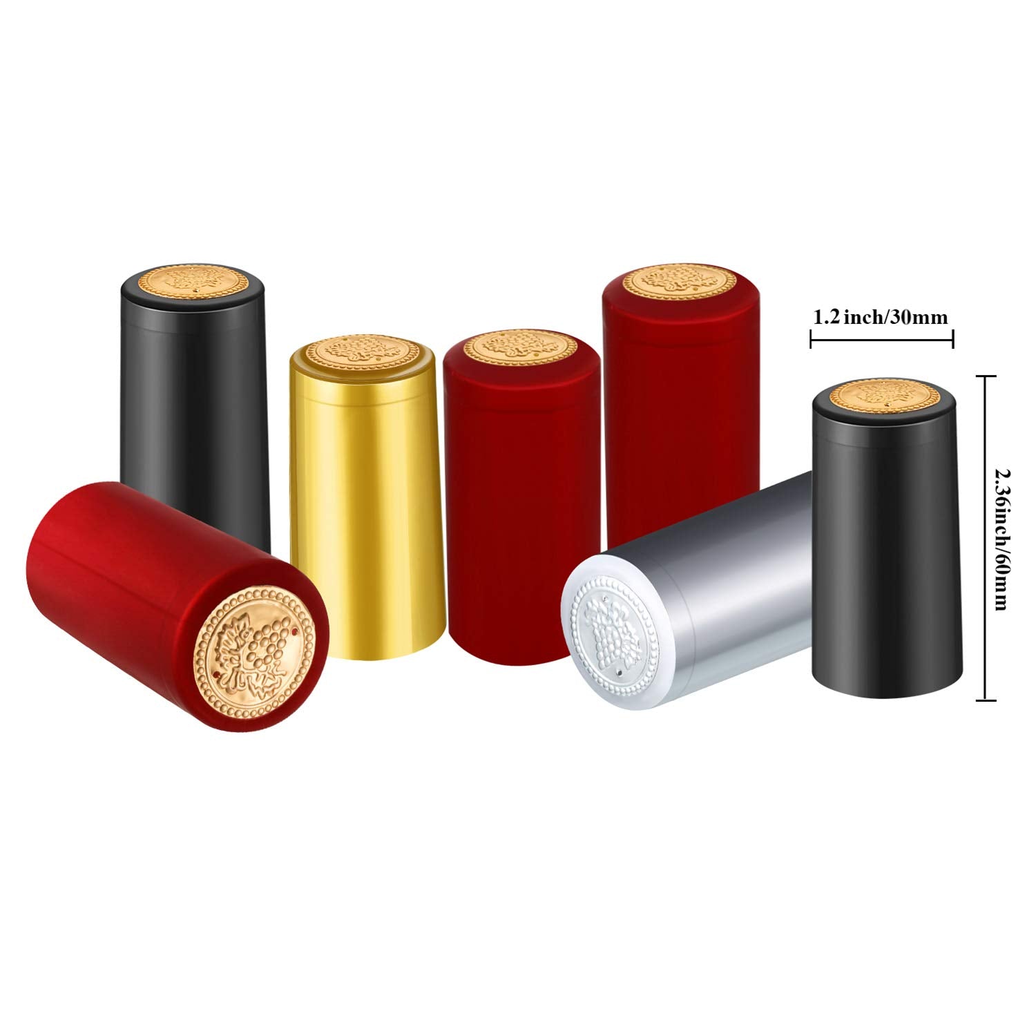 Blulu wine sealer caps in red create a festive, eye-catching presentation.