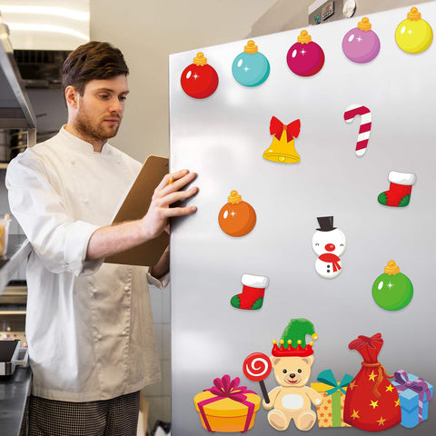 Blulu magnets brighten an office cabinet or breakroom for seasonal flair