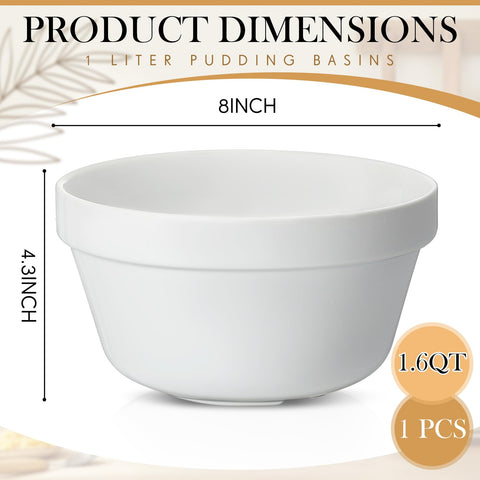 Blushtier 1.6qt pudding mold, durable porcelain for oven and fridge