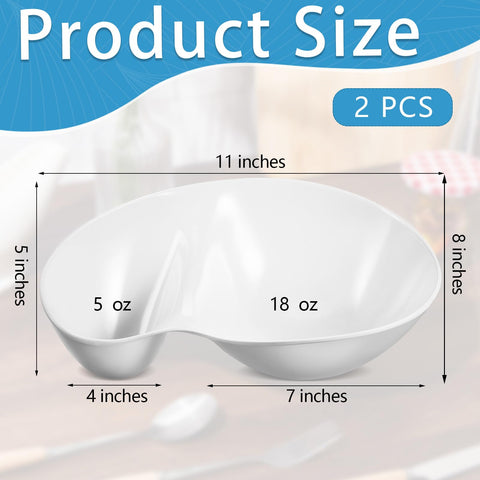 Blushtier divided serving tray with sauce compartment keeps dips neat.