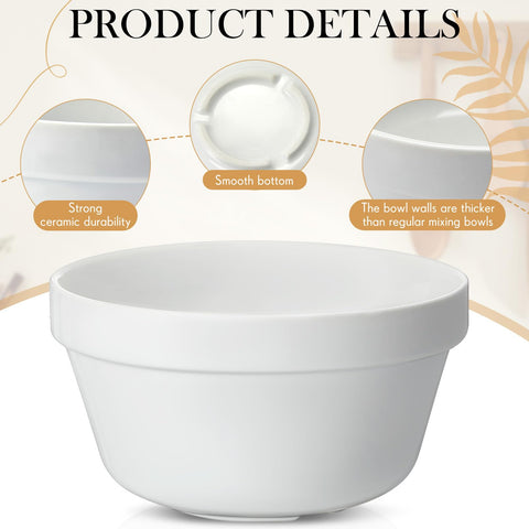 Blushtier pudding bowl for steaming, heat-safe ceramic with thick walls