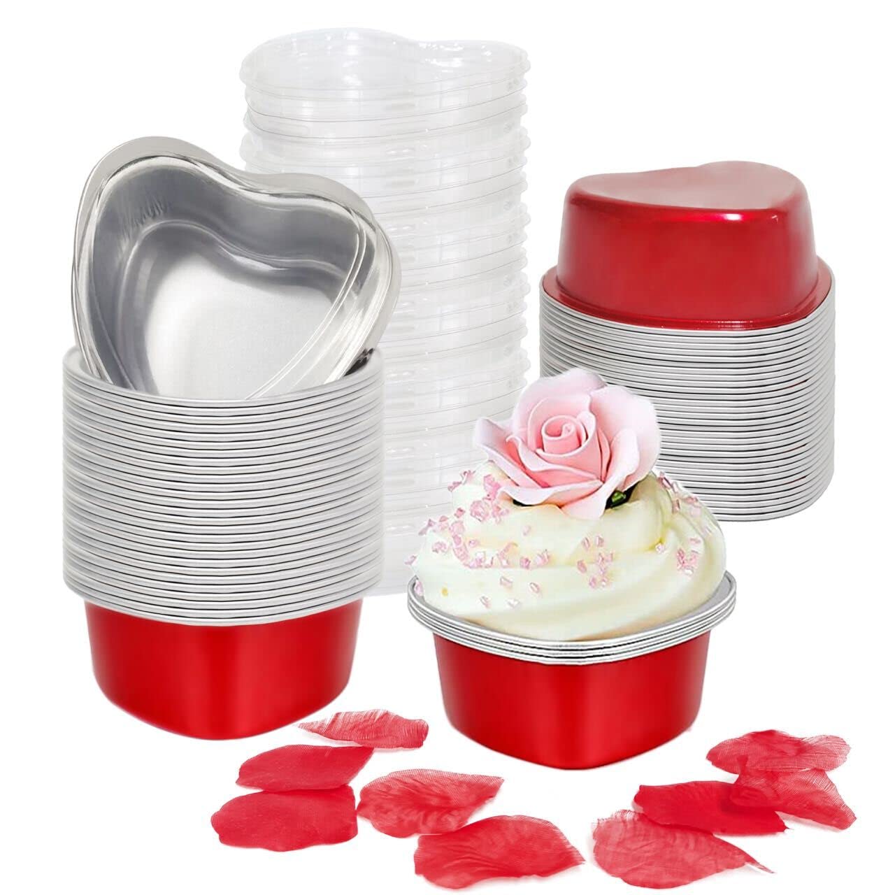 BLVRYVIO heart shaped cake pans with lids for easy baking and serving