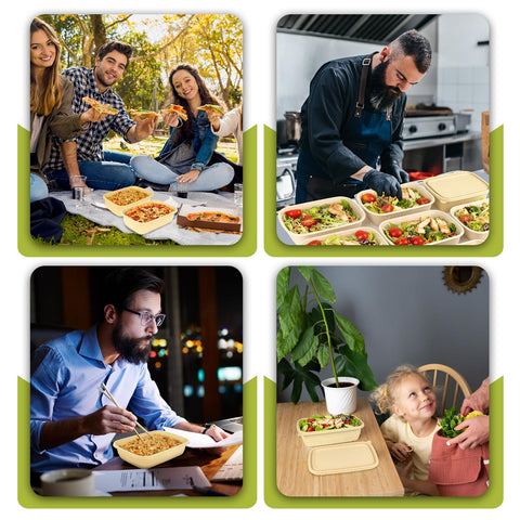 Bmboryxa durable takeout containers fit for batch cooking and meal prep.
