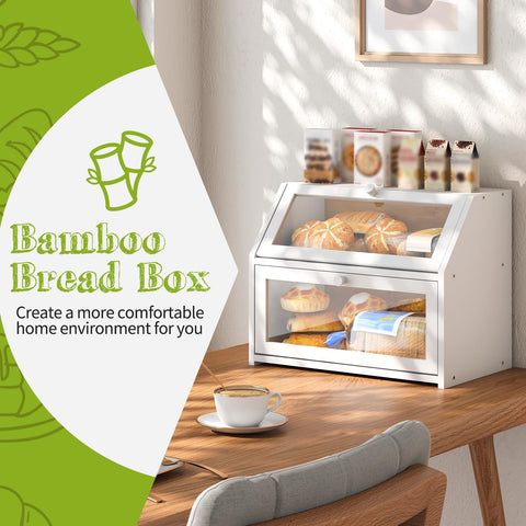 BMOSU bread box open door shows contents visible